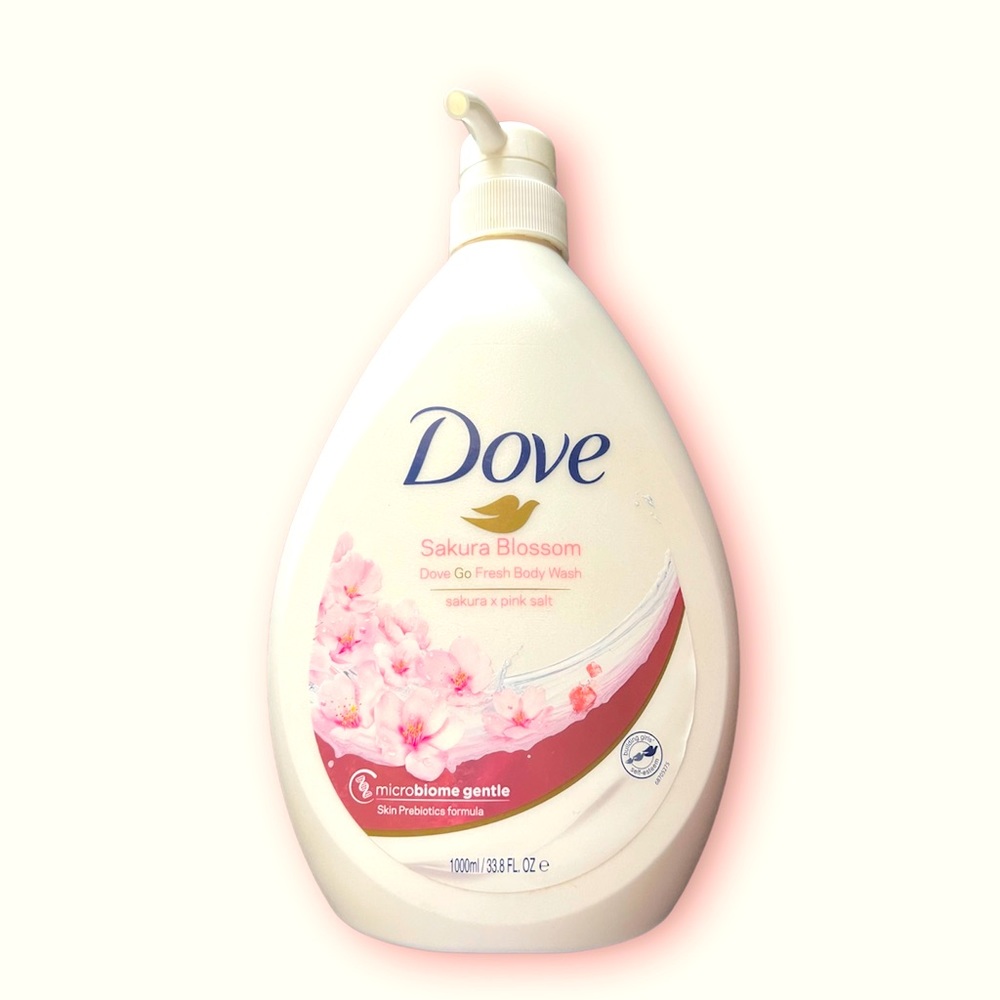 Dove Limited Edition Sakura Blossom X Pink Salt. 33.8oz 1000ml Body Wash.